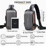 Chest Bag Multifunction Crossbody Sport Running Travel Sling Pack Anti-theft For Men