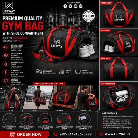 Premium Gym Bag with Shoe Compartment