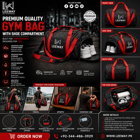 Premium Gym Bag with Shoe Compartment