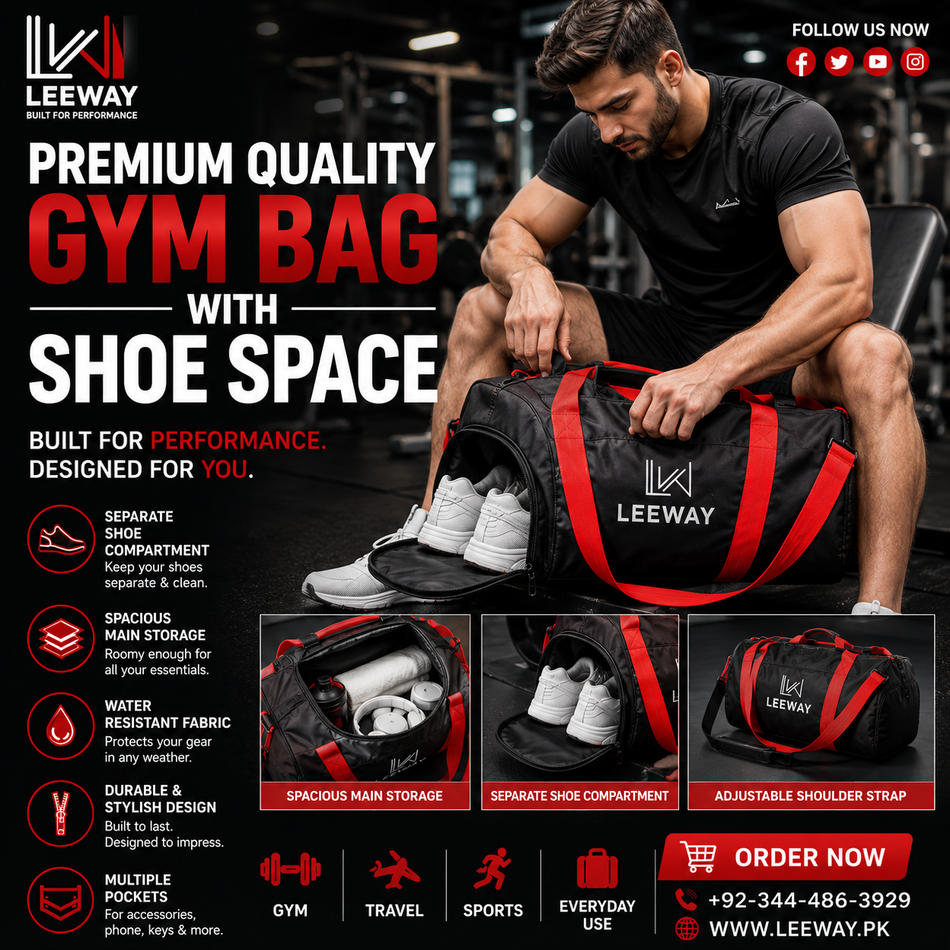 Premium Gym Bag with Shoe Compartment