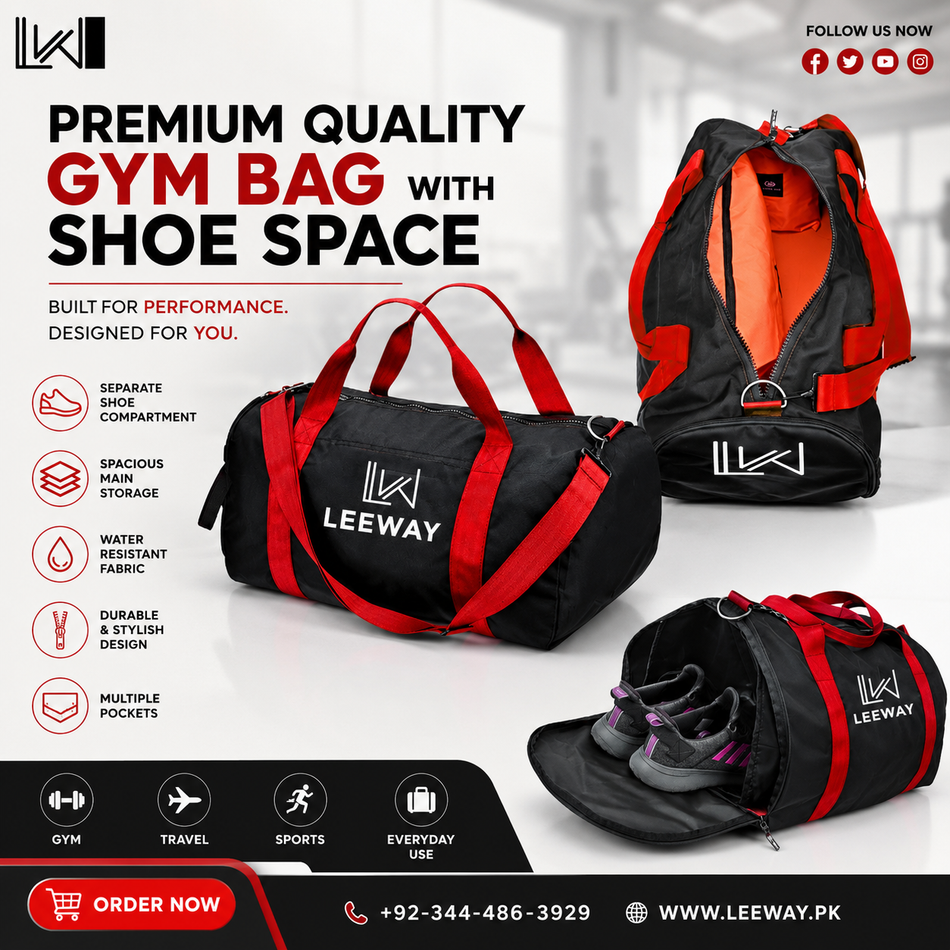 Premium Gym Bag with Shoe Compartment