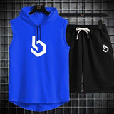 Gym Summer Sleeveless Hooded Tracksuit