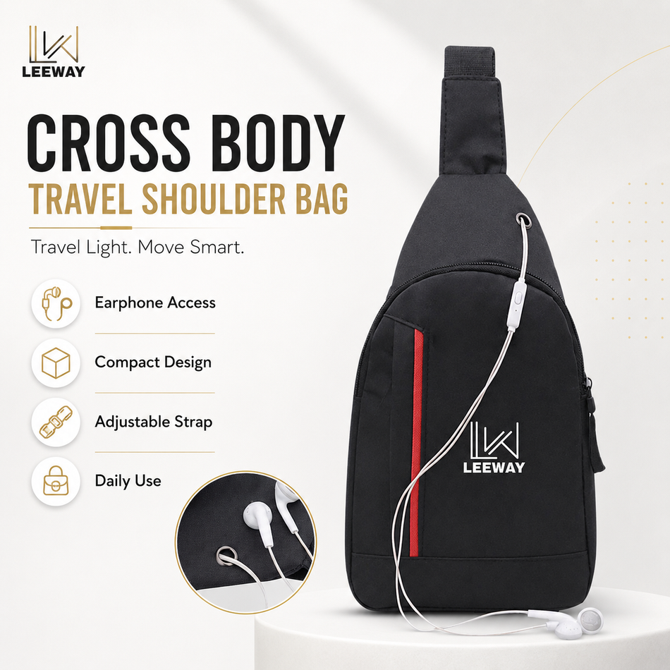 Leeway cross body travel shoulder bag