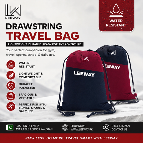 Drawstring Travel Bag | Lightweight Gym, Sports & Travel Backpack