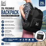 Foldable Backpack Bag 25L | Lightweight Travel & Hiking Daypack