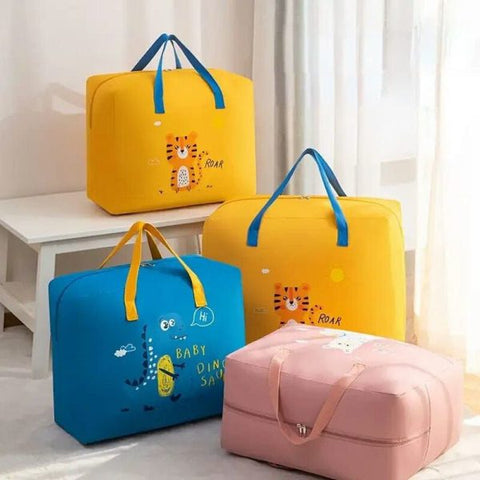 Storage Bags Cartoon Pattern Double Zipper 100 Gsm