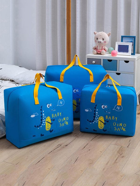 Storage Bags Cartoon Pattern Double Zipper 100 Gsm