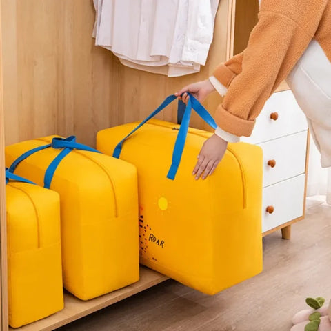 Storage Bags Cartoon Pattern Double Zipper 100 Gsm