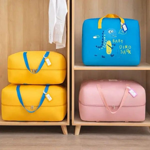 Storage Bags Cartoon Pattern Double Zipper 100 Gsm