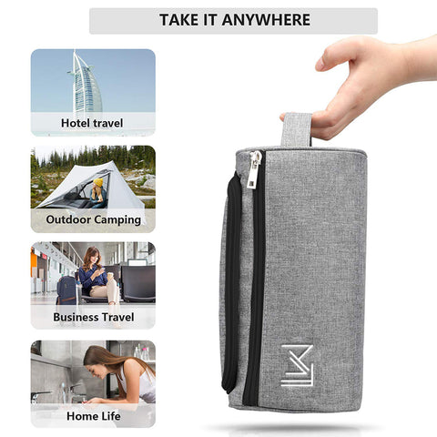 Toiletry Organizer Shaving Kit Travel Bag - Grey