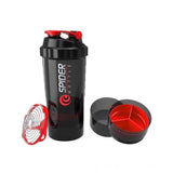 Protein Shaker Bottle 3 in 1 with Storage Compartment
