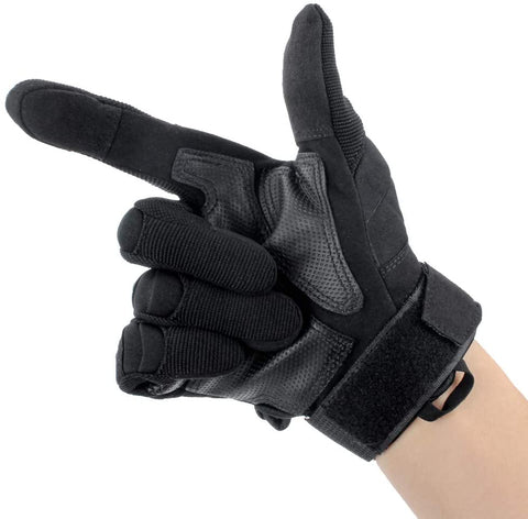 Full Finger Motorcycle Gloves - Black