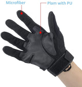 Full Finger Motorcycle Gloves - Black