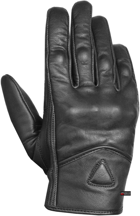 Premium Leather Biker Gloves