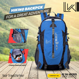 50-L Travel Hiking Backpack - Blue