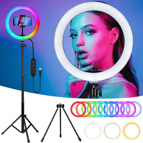 RGB 26cm Selfie Ring Light